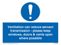 MP7566: Ventilation can reduce aerosol transmission - please keep windows, doors & vents open where possible