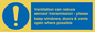 MP7566: Ventilation can reduce aerosol transmission - please keep windows, doors & vents open where possible