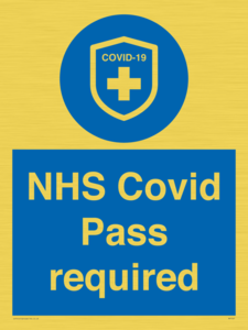 MP7567: NHS Covid Pass required