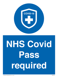 MP7567: NHS Covid Pass required