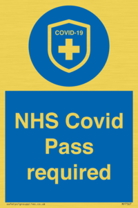 MP7567: NHS Covid Pass required