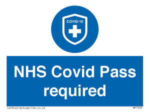 MP7567: NHS Covid Pass required
