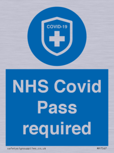 MP7567: NHS Covid Pass required