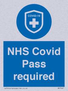 MP7567: NHS Covid Pass required