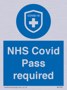 MP7567: NHS Covid Pass required
