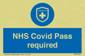 MP7567: NHS Covid Pass required