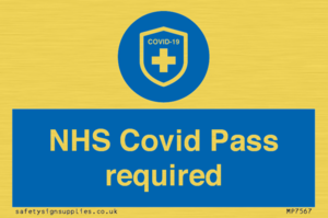 MP7567: NHS Covid Pass required