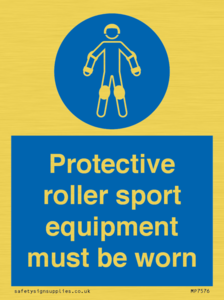 MP7576: Protective roller sport equipment must be worn