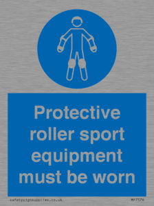 MP7576: Protective roller sport equipment must be worn