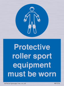 MP7576: Protective roller sport equipment must be worn