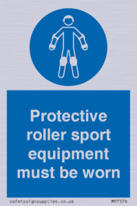 MP7576: Protective roller sport equipment must be worn