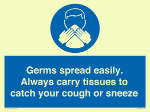 MP7593: Germs spread easily. Always carry tissues to catch your cough or sneeze