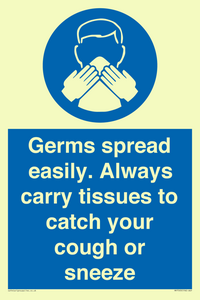 MP7593: Germs spread easily. Always carry tissues to catch your cough or sneeze