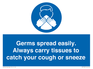 MP7593: Germs spread easily. Always carry tissues to catch your cough or sneeze
