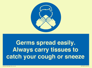 MP7593: Germs spread easily. Always carry tissues to catch your cough or sneeze