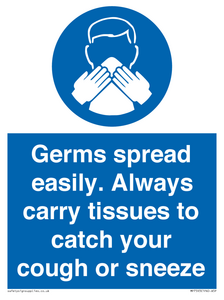 MP7593: Germs spread easily. Always carry tissues to catch your cough or sneeze