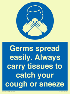 MP7593: Germs spread easily. Always carry tissues to catch your cough or sneeze