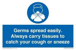 MP7593: Germs spread easily. Always carry tissues to catch your cough or sneeze