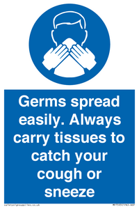 MP7593: Germs spread easily. Always carry tissues to catch your cough or sneeze