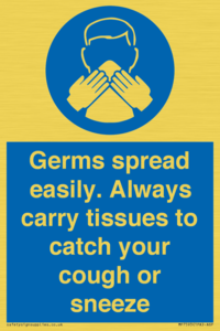 MP7593: Germs spread easily. Always carry tissues to catch your cough or sneeze