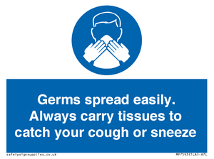 MP7593: Germs spread easily. Always carry tissues to catch your cough or sneeze