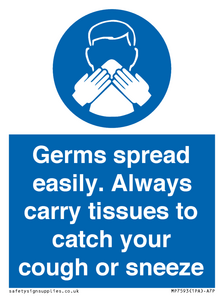 MP7593: Germs spread easily. Always carry tissues to catch your cough or sneeze