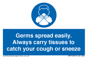 MP7593: Germs spread easily. Always carry tissues to catch your cough or sneeze