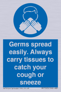 MP7593: Germs spread easily. Always carry tissues to catch your cough or sneeze