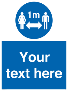 MP7598: Custom mandatory keep 1m distance