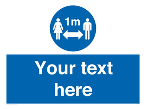 MP7598: Custom mandatory keep 1m distance