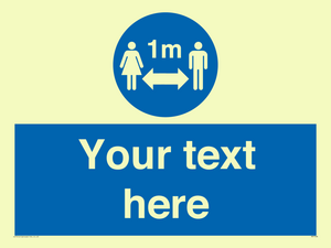 MP7598: Custom mandatory keep 1m distance