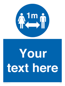 MP7598: Custom mandatory keep 1m distance