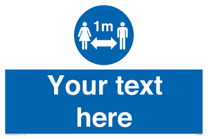 MP7598: Custom mandatory keep 1m distance