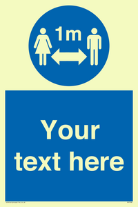 MP7598: Custom mandatory keep 1m distance