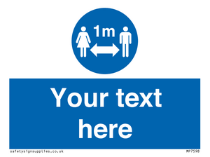 MP7598: Custom mandatory keep 1m distance