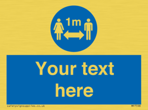 MP7598: Custom mandatory keep 1m distance