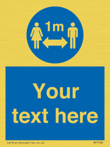 MP7598: Custom mandatory keep 1m distance