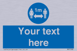 MP7598: Custom mandatory keep 1m distance