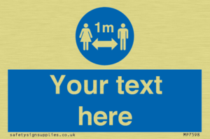 MP7598: Custom mandatory keep 1m distance