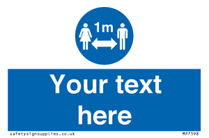 MP7598: Custom mandatory keep 1m distance