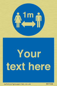 MP7598: Custom mandatory keep 1m distance