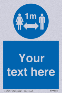 MP7598: Custom mandatory keep 1m distance