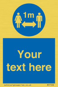 MP7598: Custom mandatory keep 1m distance