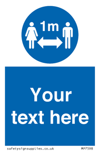 MP7598: Custom mandatory keep 1m distance