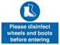 MP7737: Please disinfect wheels and boots before entering