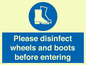 MP7737: Please disinfect wheels and boots before entering