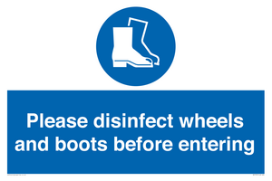 MP7737: Please disinfect wheels and boots before entering
