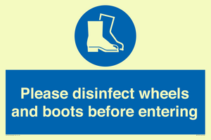 MP7737: Please disinfect wheels and boots before entering