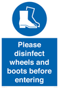 MP7737: Please disinfect wheels and boots before entering