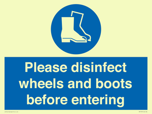 MP7737: Please disinfect wheels and boots before entering